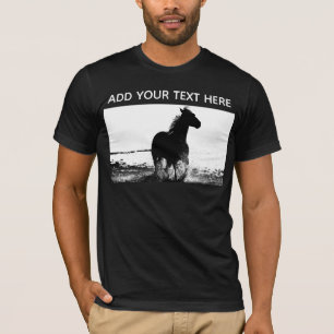 Camiseta Personalizado corriendo la plantilla de caballos h