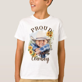 Camiseta Personalizado Cowboy Photo Text Accent