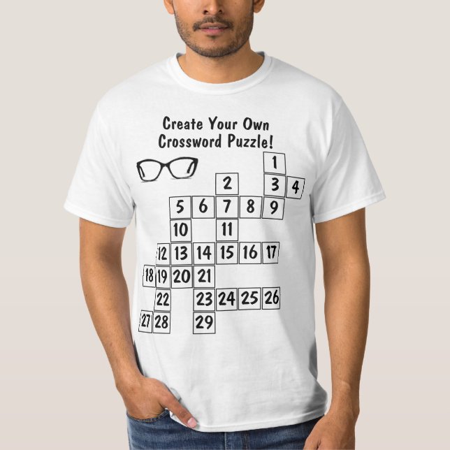Camiseta Personalizado crea tu propio rompecabezas de cruz, (Anverso)