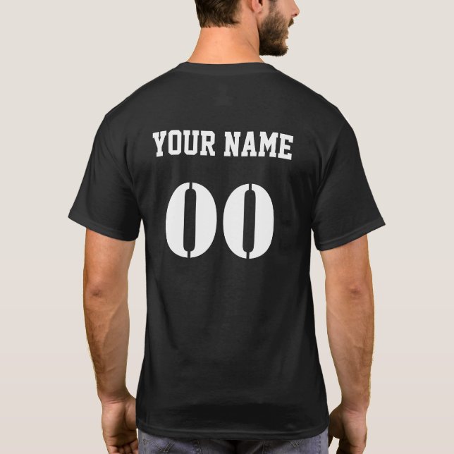Camiseta personalizado Crear número de nombre de v (Reverso)