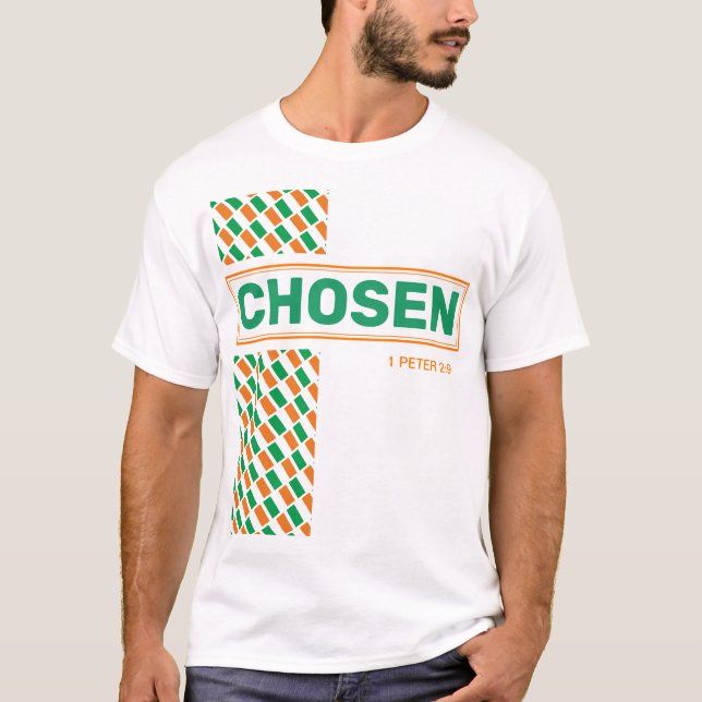 Camiseta Personalizado cristiano de IRLANDA ESCOGIDA Día de (Anverso)