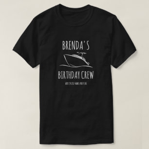 Camiseta Personalizado Cruise Birthday Crew 70th 60th Birth
