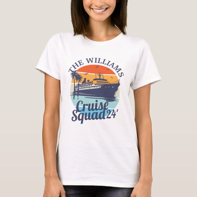 Camiseta Personalizado Cruise Squad Family Group Friends Su (Anverso)