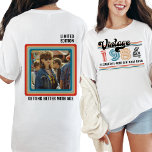 Camiseta Personalizado Cualquier foto de Personalizado Vint<br><div class="desc">¡Retroceda en el tiempo y celebre su cumpleaños histórico con estilo con nuestra camiseta de cumpleaños de Personalizado de Cualquier Edad! Ya sea una fiesta de cumpleaños número 70, 80 o 90, o estás llegando a las edades emocionantes de 21, 30, 40, 50 o 60, nuestra camisa encarna nostalgia clásica...</div>