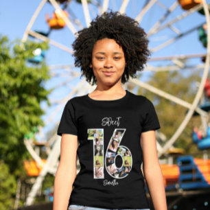 Camiseta Personalizado Cumpleaños Girona Blanca Dulce 16 Co