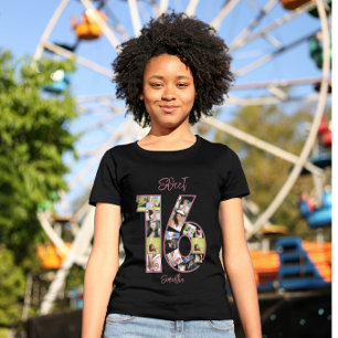Camiseta Personalizado Cumpleaños Girona Rosa Dulce 16 Coll