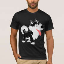 Personalizado curado Siberian Husky T-Shirt
