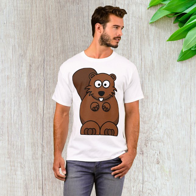 Camiseta Personalizado cutáneo castor divertido animal de W (Subido por el creador)