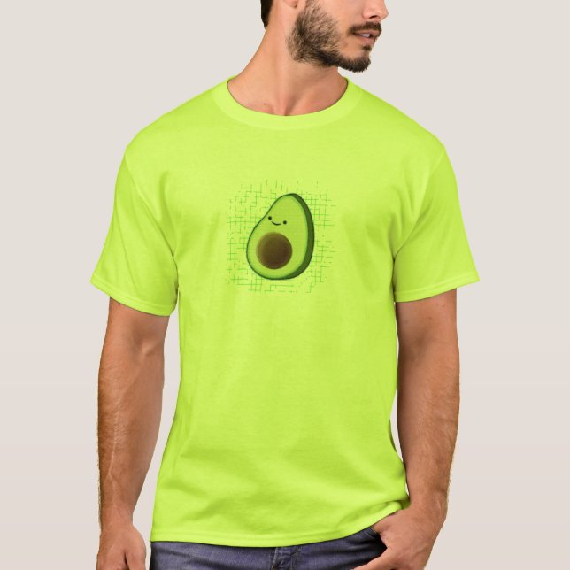 Camiseta Personalizado Cute Aguacate Con Antecedentes De Pr (Anverso)