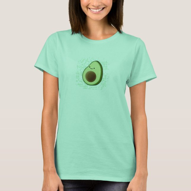 Camiseta Personalizado Cute Aguacate Con Antecedentes De Pr (Anverso)