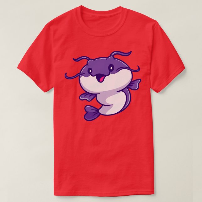 Camiseta Personalizado Cute Catfish (Diseño del anverso)