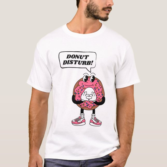 Camiseta Personalizado Cute Donut Pun Tee | Regalo de comid (Anverso)