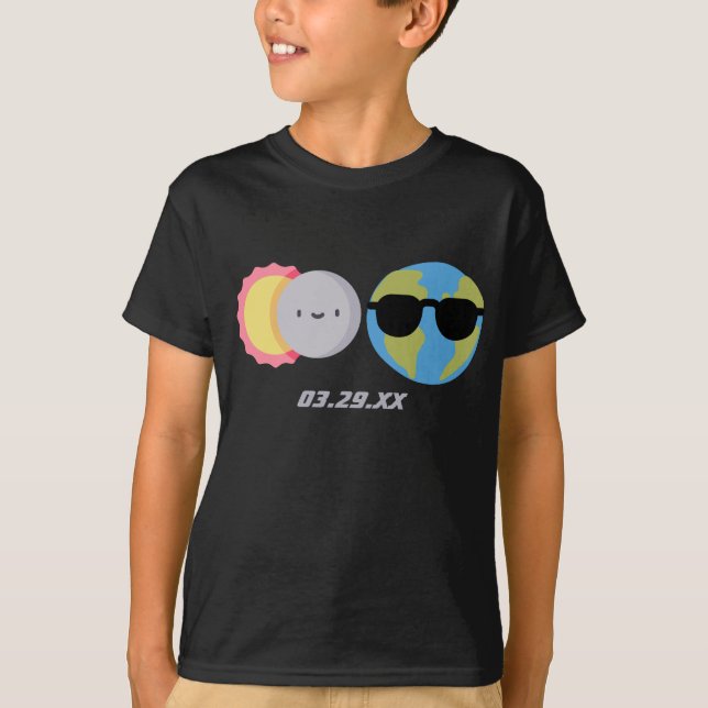 Camiseta Personalizado Cute Eclipse Solar Personalizado Fec (Anverso)
