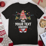Camiseta Personalizado Cute Funny Navidades Matanza familia<br><div class="desc">Personalice fácilmente este divertido diseño de vacaciones de invierno con un gnome de Navidades. Añade tu propio texto para hacer un conjunto único de coincidencias para la familia!</div>