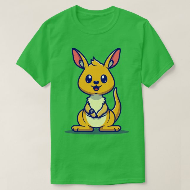 Camiseta Personalizado Cute Kangaroo Wearing Watch (Diseño del anverso)