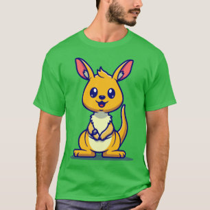 Camiseta Personalizado Cute Kangaroo Wearing Watch