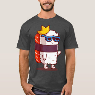 Camiseta Personalizado Cute King Salmon Sushi