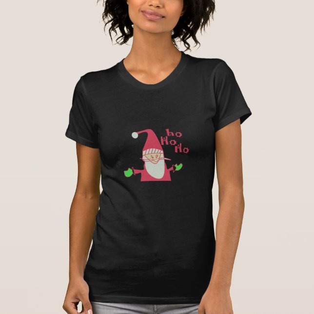 Camiseta Personalizado Cute Mouse Santa Ho Ho Ho T-Shirt (Anverso)