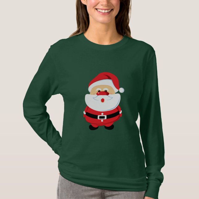 Camiseta personalizado Cute Santa Claus (Anverso)