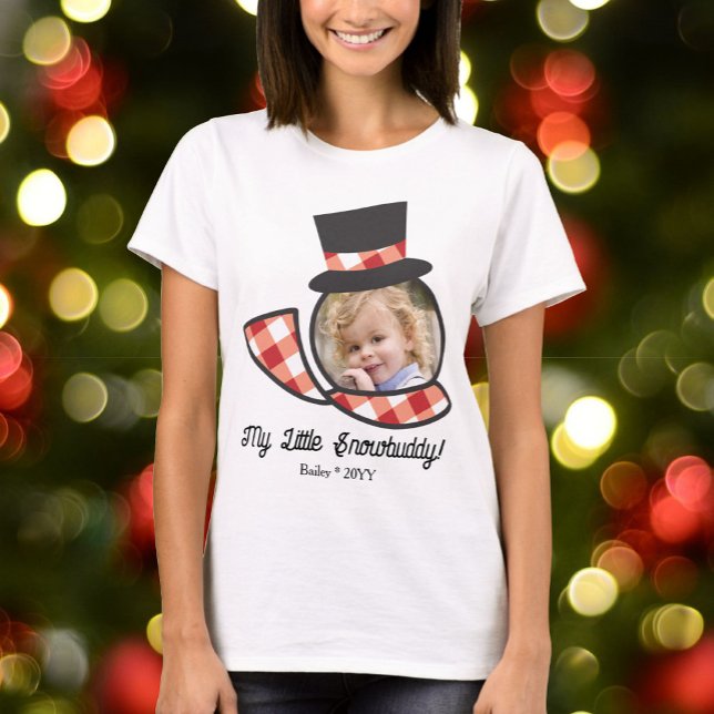 Camiseta Personalizado Cute Snowman Face Foto Snowfriend (Subido por el creador)