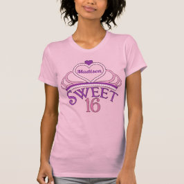 Camiseta Personalizado Cute Sweet 16 Princess