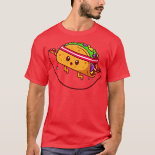 Camiseta Personalizado Cute Taco Jugando Salto Rope