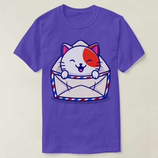 Camiseta Personalizado Cuto Cat In Envelope (Diseño del anverso)