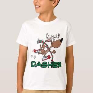 Camiseta personalizado DASHER de reno en carrera