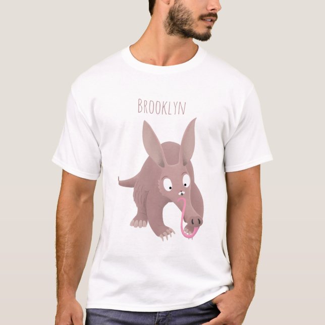 Camiseta Personalizado de aardvark gracioso (Anverso)