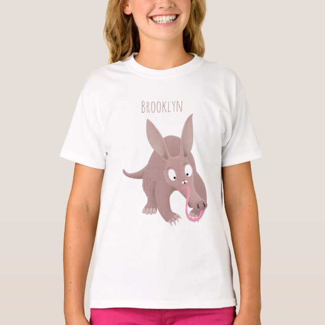 Camiseta Personalizado de aardvark gracioso (Anverso)