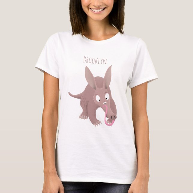 Camiseta Personalizado de aardvark gracioso (Anverso)