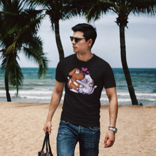 Camiseta Personalizado De Abrazo De Gatos Y Perros
