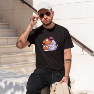 Camiseta Personalizado De Abrazo De Gatos Y Perros