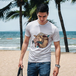 Camiseta Personalizado de alimentación de cabra