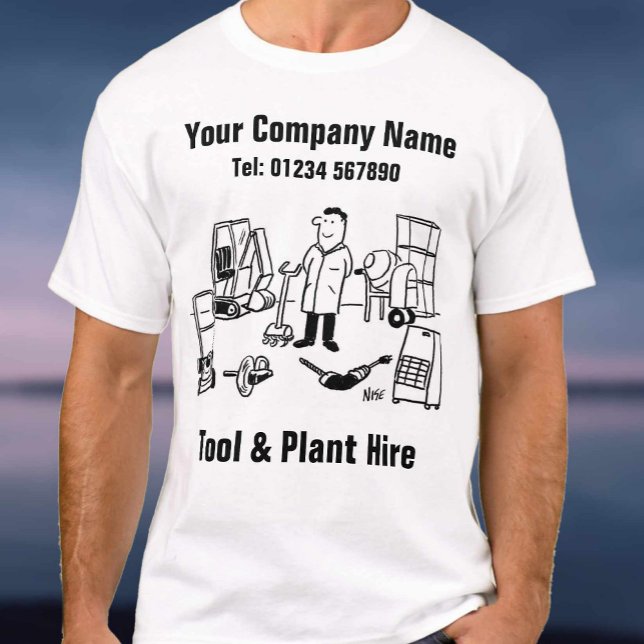 Camiseta Personalizado de alquiler de herramientas y planta (Subido por el creador)