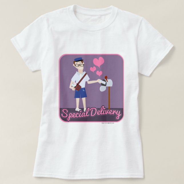 Camiseta Personalizado de amor de Cute de entrega especial (Diseño del anverso)