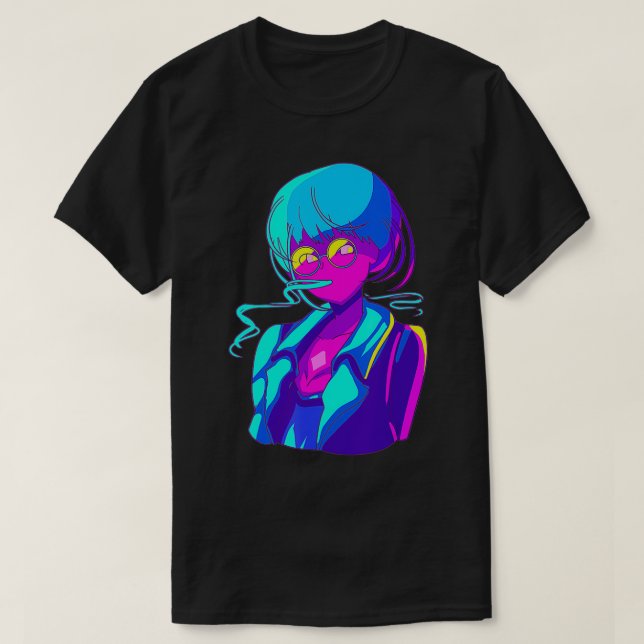 Camiseta Personalizado de animación del Chica animado del m (Diseño del anverso)