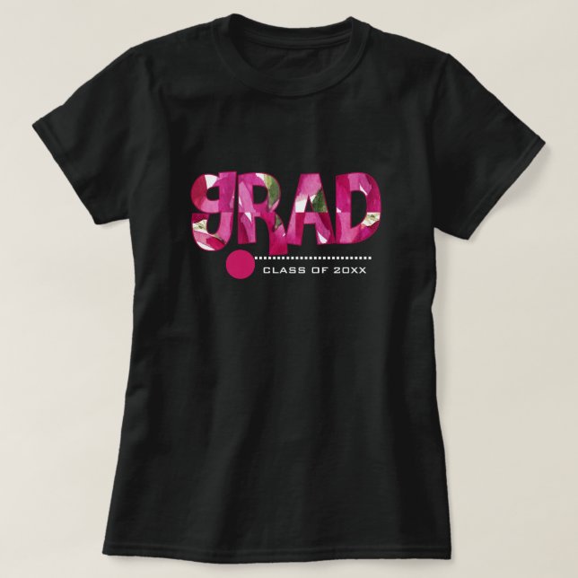 Camiseta Personalizado de año y graduación de texto (Diseño del anverso)