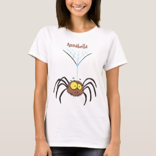 Camiseta Personalizado de araña suave y adorable