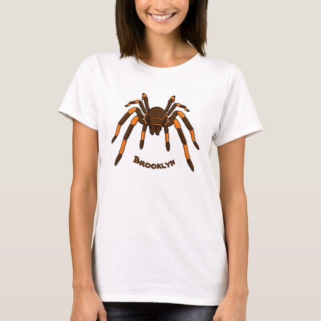 Camiseta Personalizado de araña tarántula arenosa marrón y  (Anverso)
