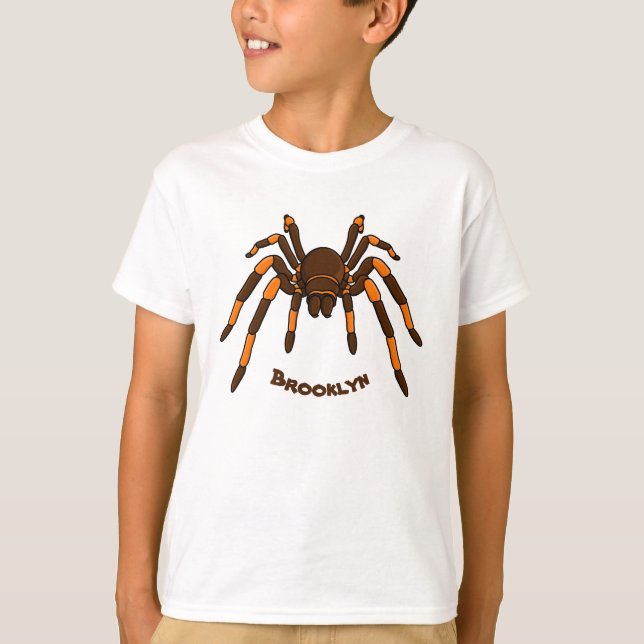 Camiseta Personalizado de araña tarántula arenosa marrón y  (Anverso)