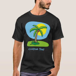Camiseta Personalizado de árbol de palmas