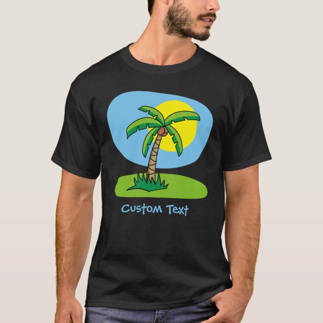 Camiseta Personalizado de árbol de palmas (Anverso)