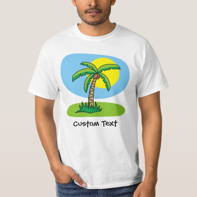 Camiseta Personalizado de árbol de palmas (Anverso)