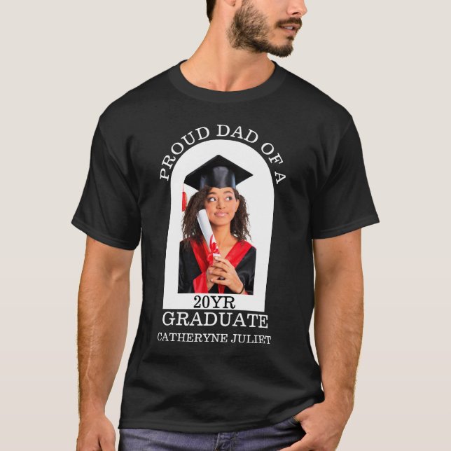 Camiseta Personalizado de Arco Moderno Foto orgullosa gradu (Anverso)