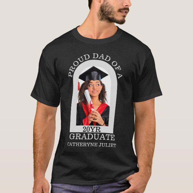 Camiseta Personalizado de Arco Moderno Foto orgullosa gradu (Anverso)