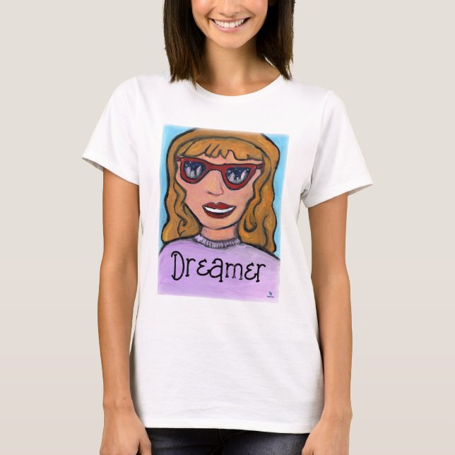 Camiseta Personalizado de arte pop Chica Personalizado únic (Anverso)