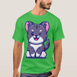 Camiseta Personalizado de asiento de gato corto 2