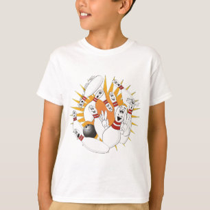 Camiseta Personalizado de ataque de boliche Pins