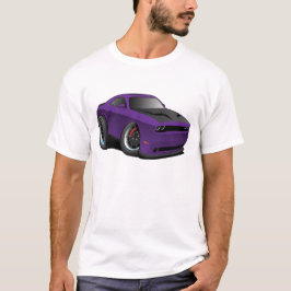 Camiseta Personalizado de auto morado moderno estadounidens